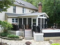 <b>Screened Room with Eze-Breeze & Deck in Crofton MD</b>